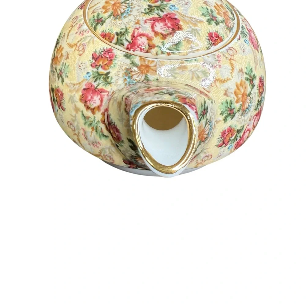 ROYAL PATRICIAN CHINTZ TEA-FOR-ONE TEAPOT & CUP SET – FLORAL VINTAGE